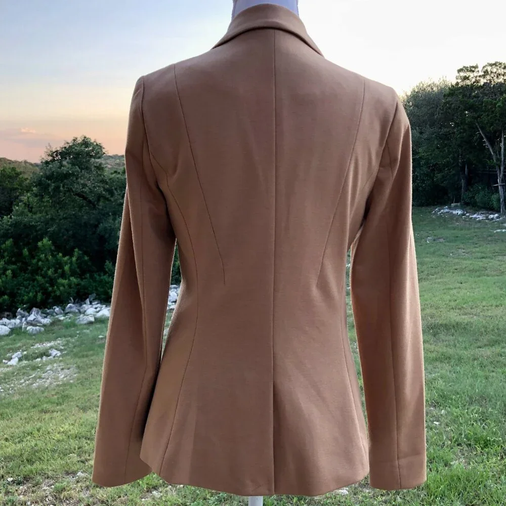 Tan Blazer Womens Small Long Sleeve Forever 21 Work Office Business Casual Fall - Picture 3 of 16